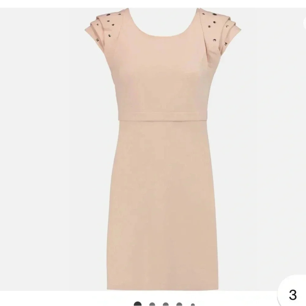 Maje pink blush diamante Rosita shift dress - Picture 2 of 11